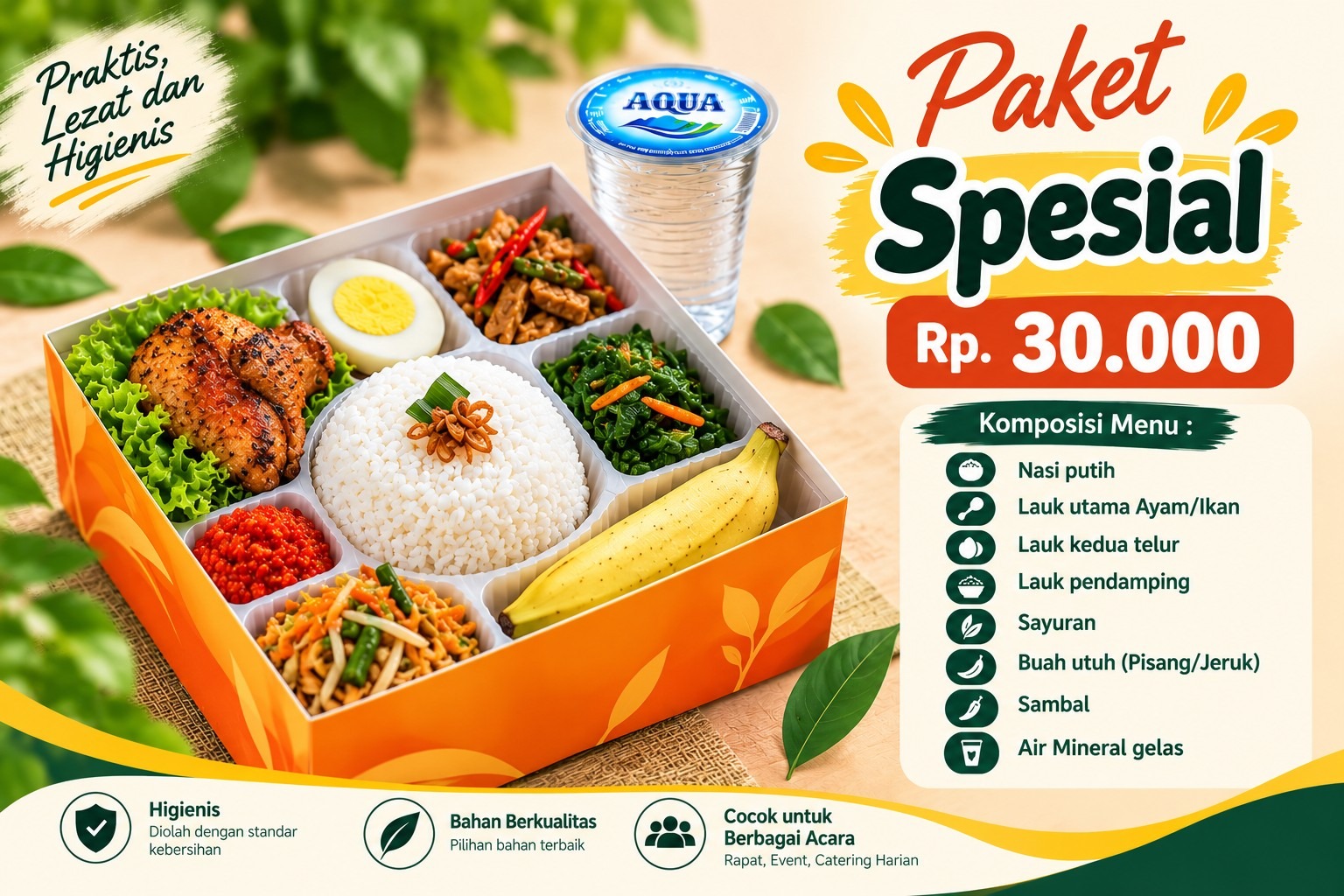 Paket Spesial Nasi Box Selvas Catering Rp30.000