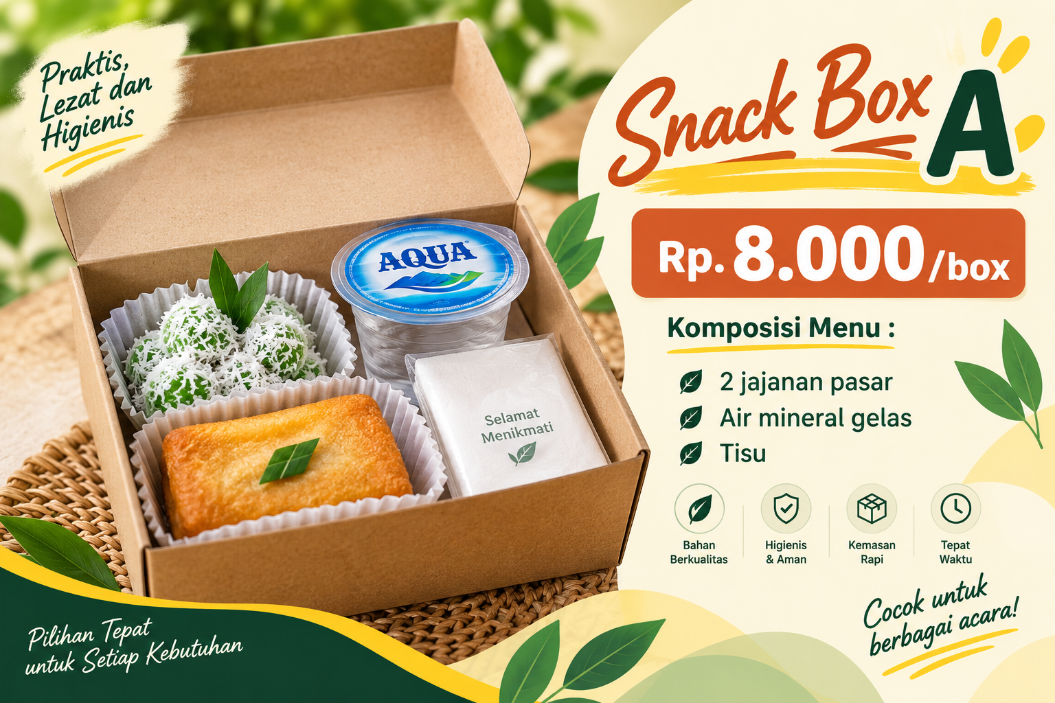 Snack Box A Rp8.000 Selvas Catering