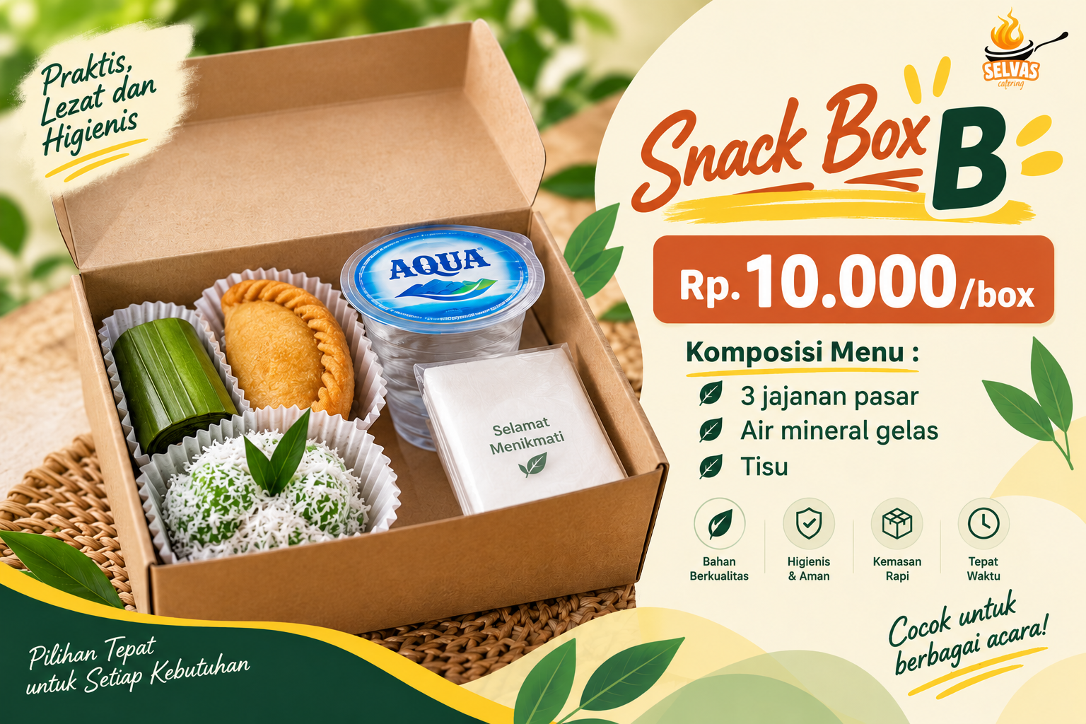 Snack Box B Rp10.000 Selvas Catering