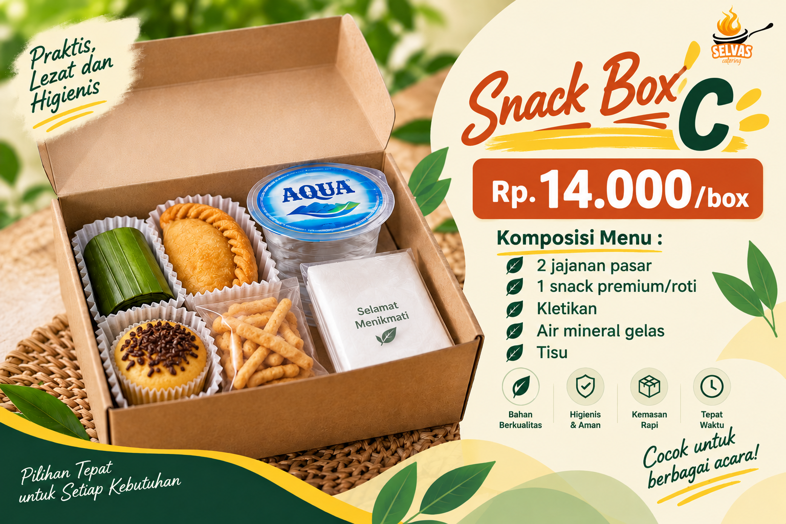 Snack Box C Rp14.000 Selvas Catering