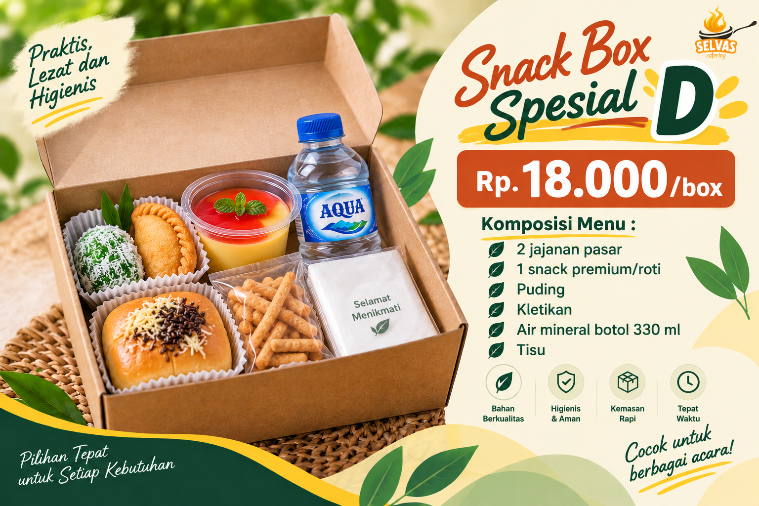 Snack Box Spesial Rp18.000 Selvas Catering